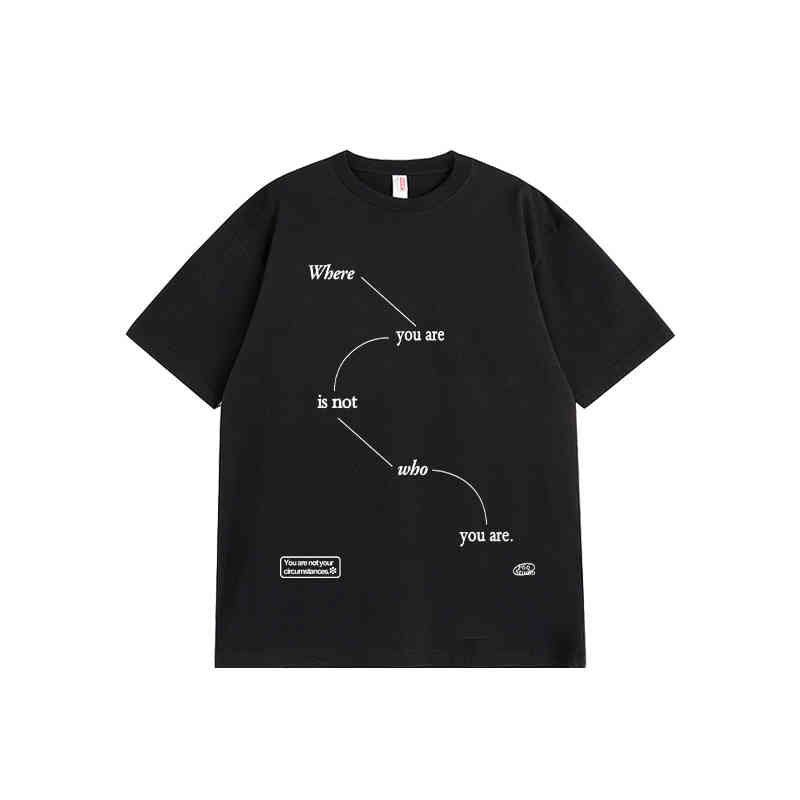 Simple Line Letters Cotton Tee