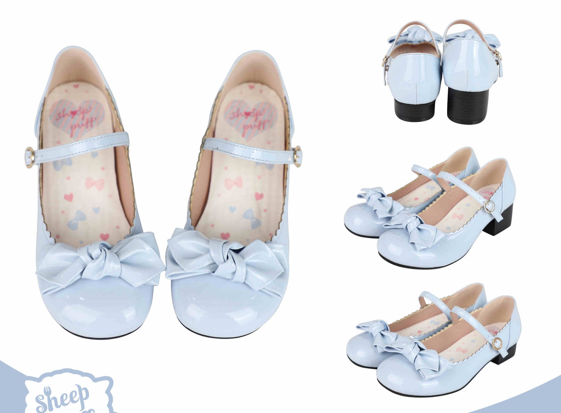 Round Toe Bow Leather Shoes