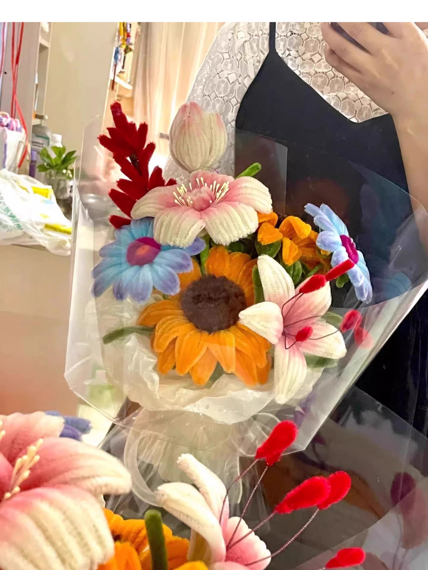 handmade Twisting stick flowers bouquet