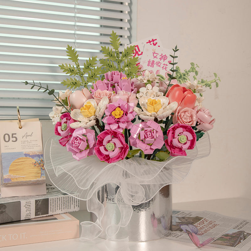Rose Building Blocks Simulation Bouquet