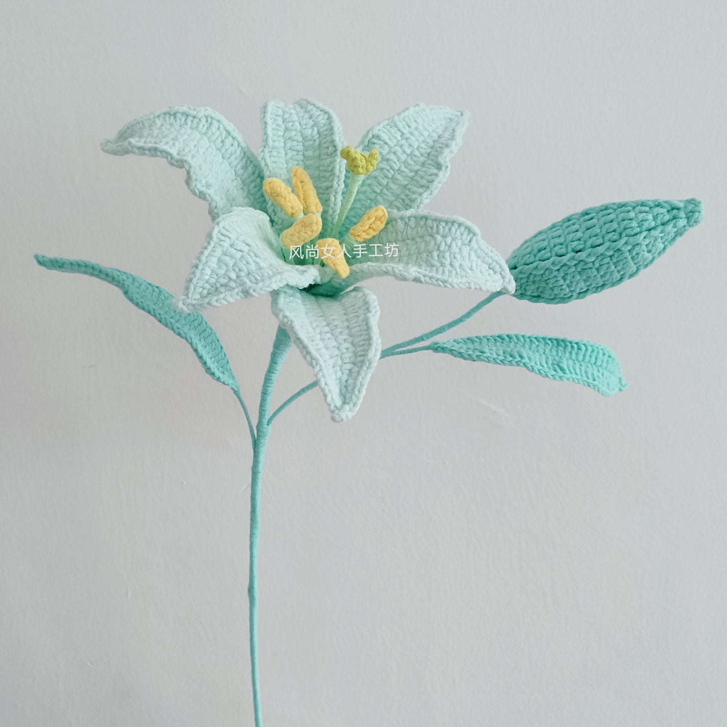 lily wool hand-woven flower