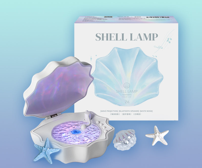 Water ripple shell projection bluetooth audio speaker