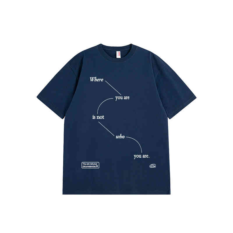 Simple Line Letters Cotton Tee