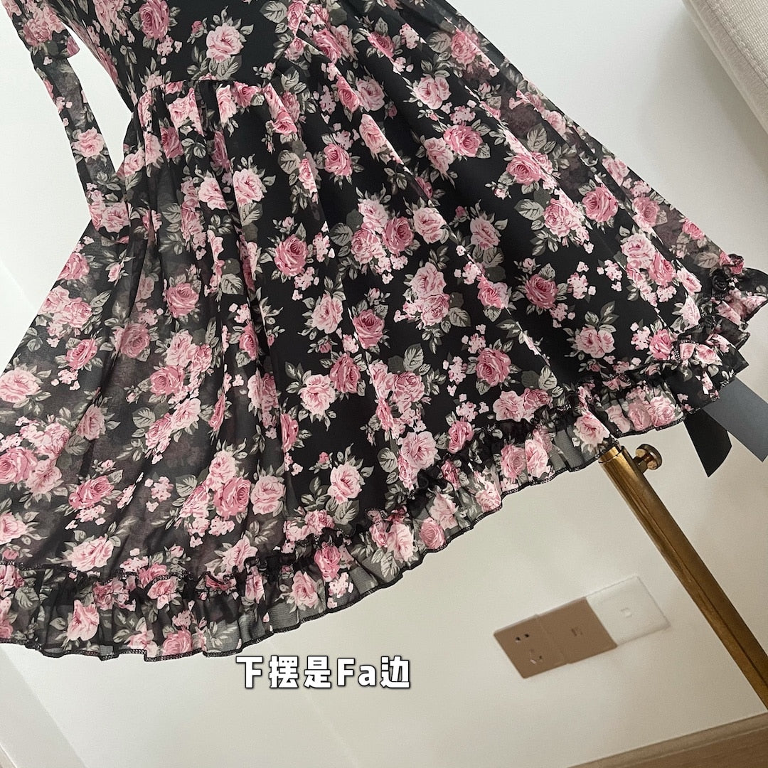 Soft Girl Aesthetic Floral Mini Dress