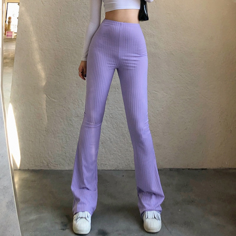 Y2K High Waist Bell Bottom Pants