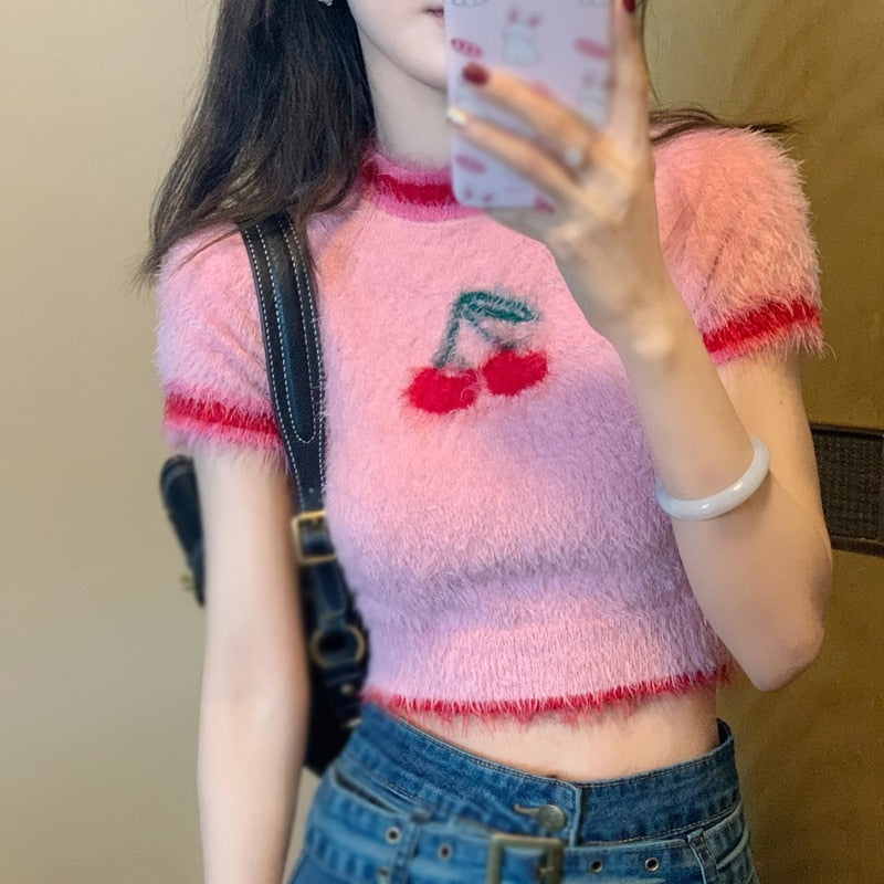 Sweet Cherry Soft Crop Top