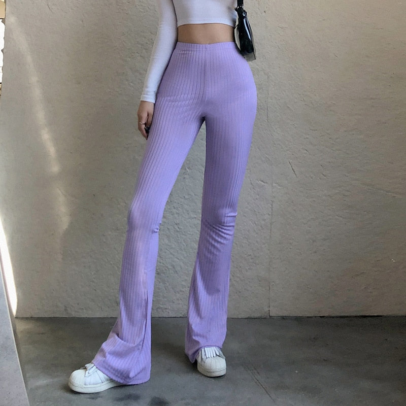 Y2K High Waist Bell Bottom Pants