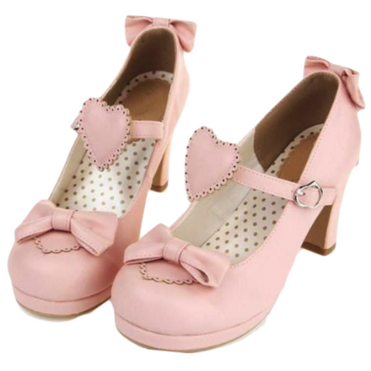 Sweet Heart Heels Pink