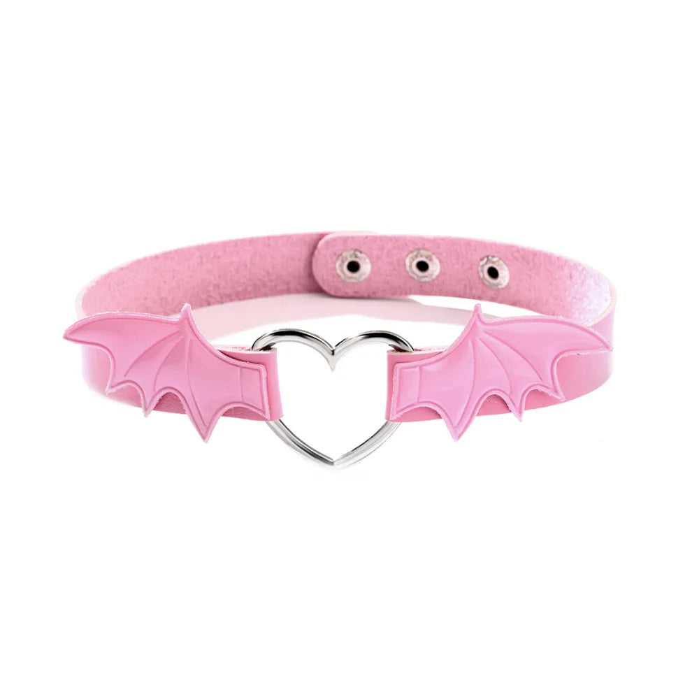 Bat Winged Collar Pink
