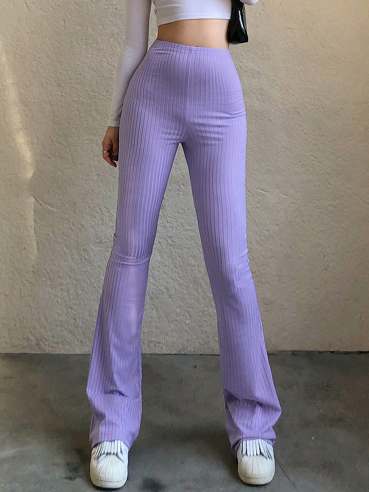 Y2K High Waist Bell Bottom Pants