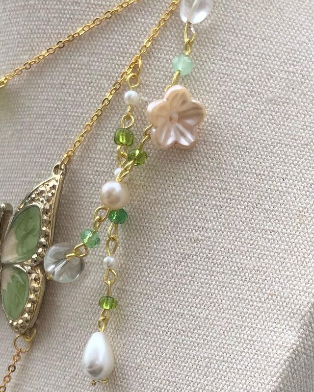 Fairy Green Butterfly Necklace