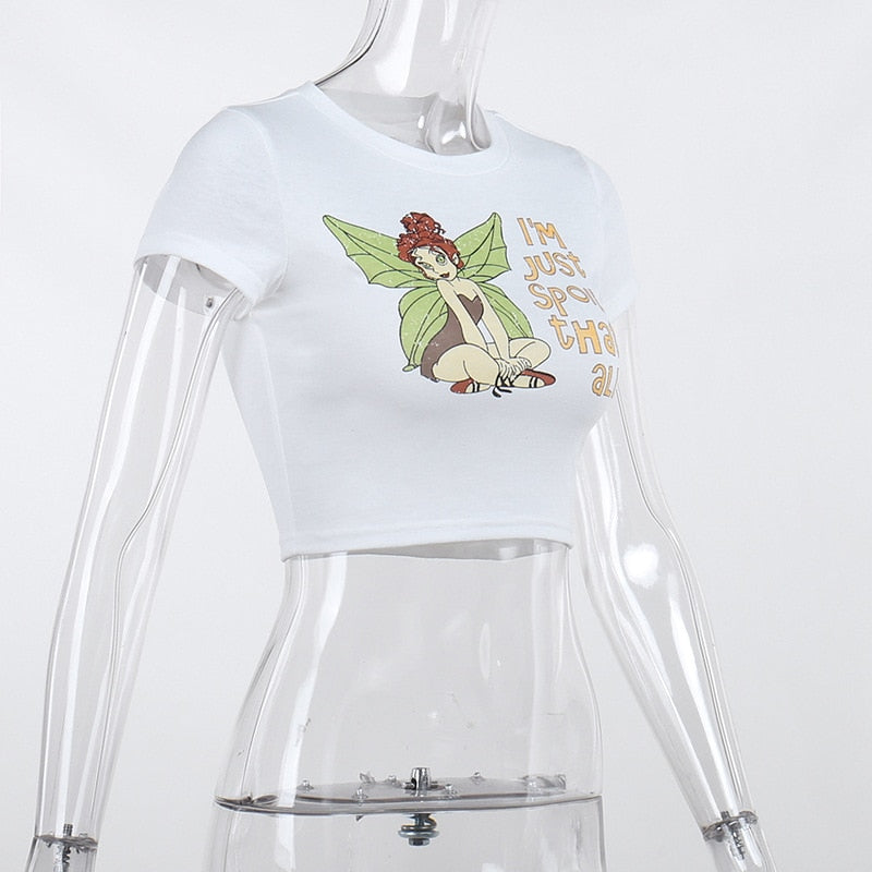 Fairycore Pixie Graphic Crop Top