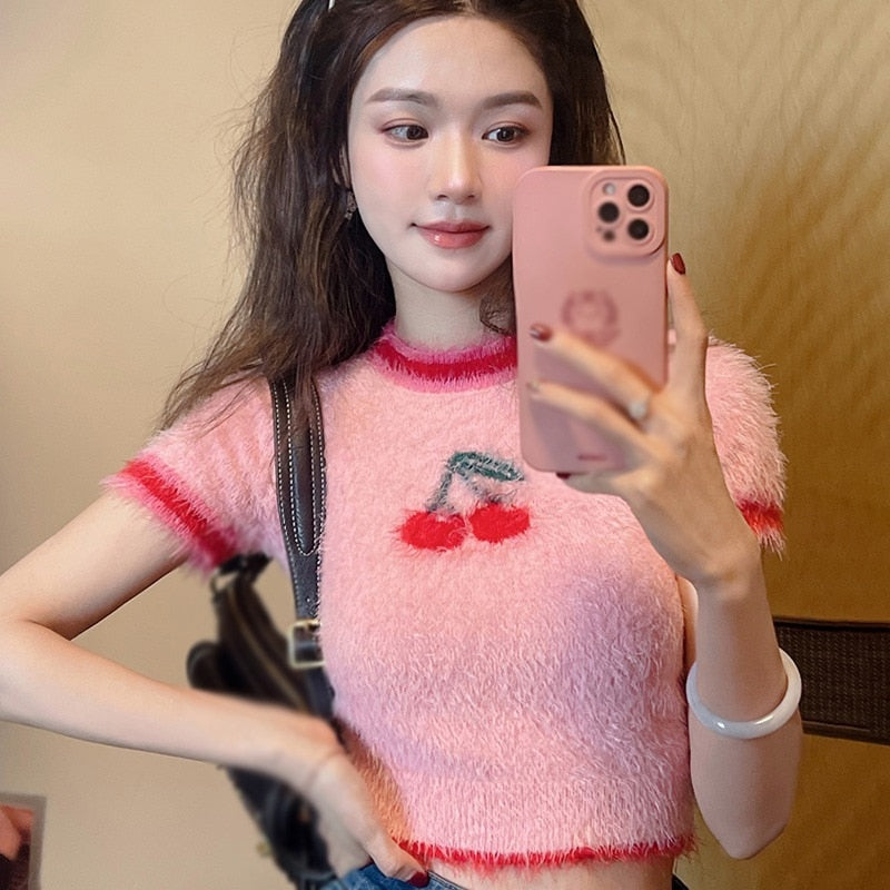 Sweet Cherry Soft Crop Top