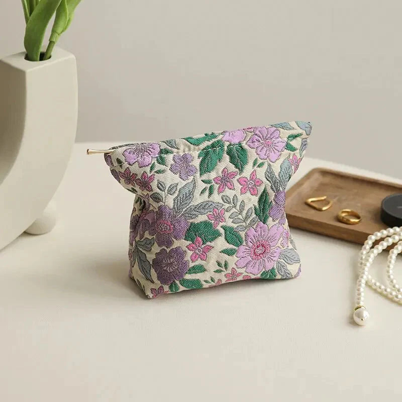 Soft Girl Floral Mini Makeup Bag