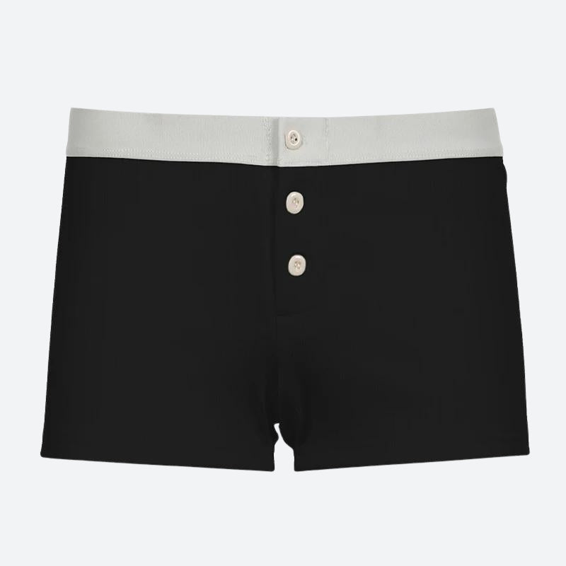 Soft Girl Low Rise Knitted Shorts Black