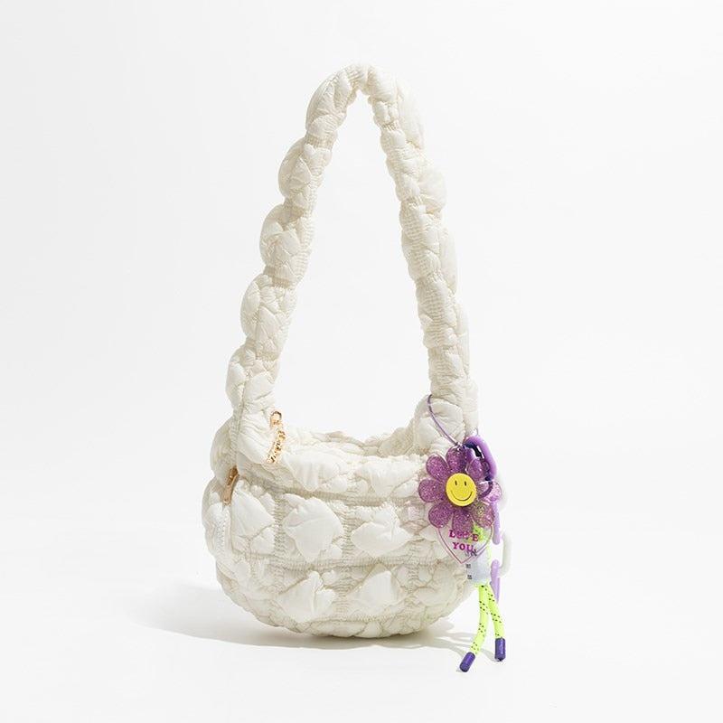 Soft Girl Quilted Handbag White