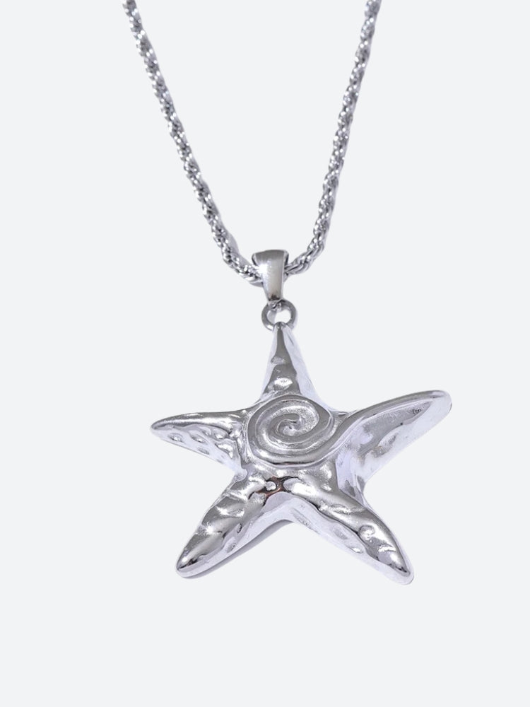 Starfish Necklace Silver