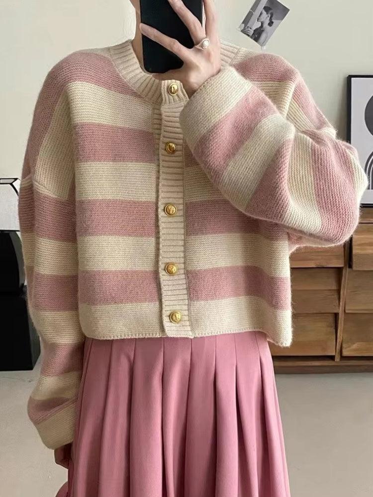 Striped Pink Cardigan