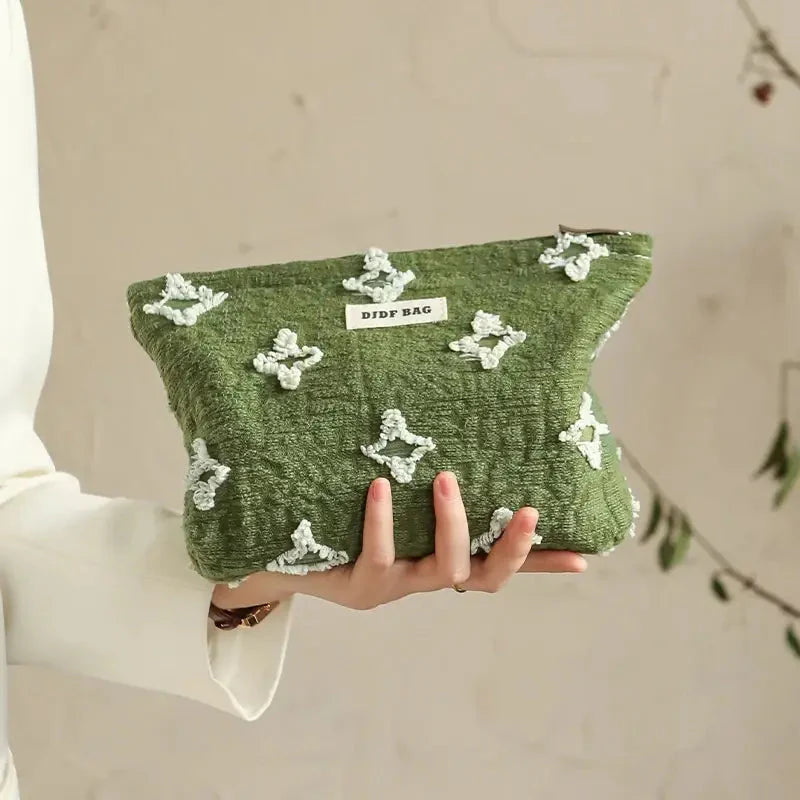 Tasseled Star Embroidered Makeup Bag