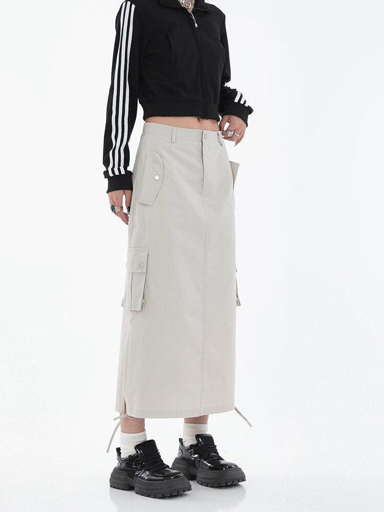 Tech Parachute Maxi Skirt