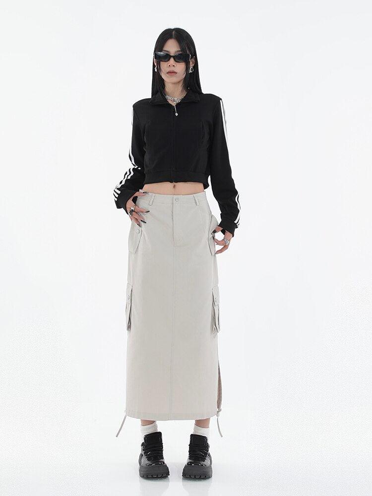 Tech Parachute Maxi Skirt