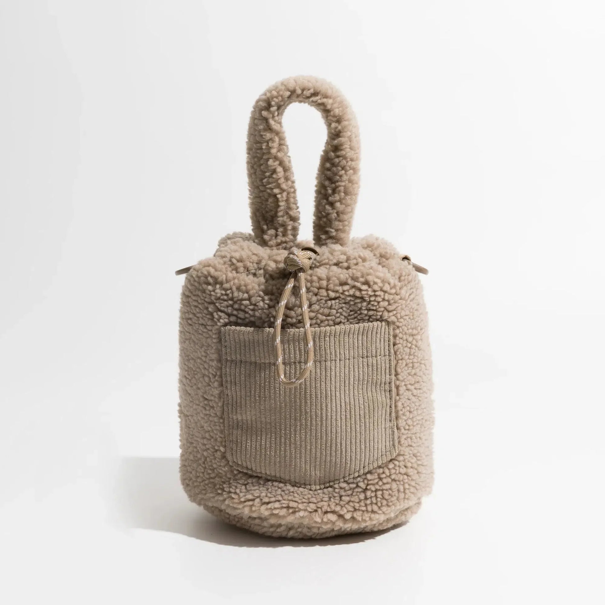 Teddy Pocket Bucket Bag Light Brown