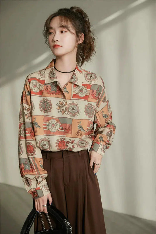Vintage Figured Grandmacore Shirt Mix One Size