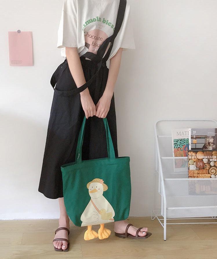 Weirdcore Duck Cloth Bag Green 2