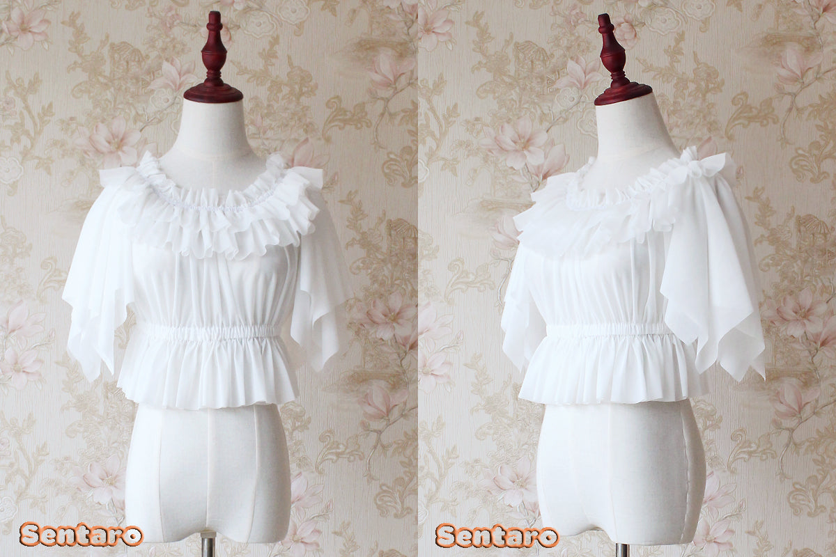 Summer Fly Sleeves Lolita Chiffon Blouse