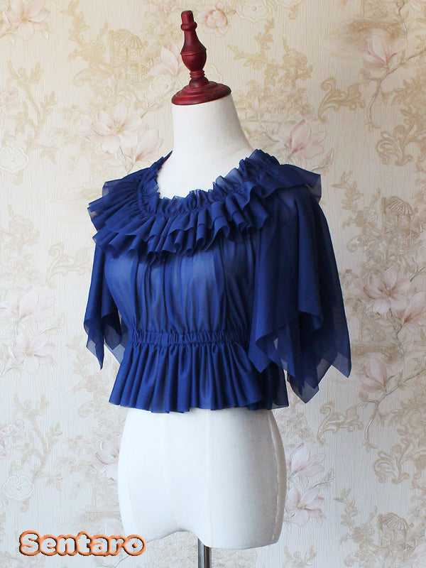 Summer Fly Sleeves Lolita Chiffon Blouse