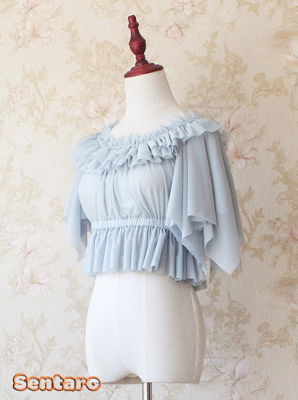 Summer Fly Sleeves Lolita Chiffon Blouse