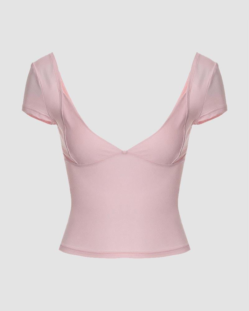 Equinox Illuminum Scoop Neck Coquette Top