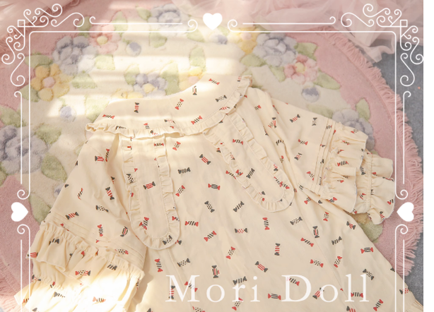 Kawaii Lolita Rabbit Ears Short Sleeve Shirt Multicolors