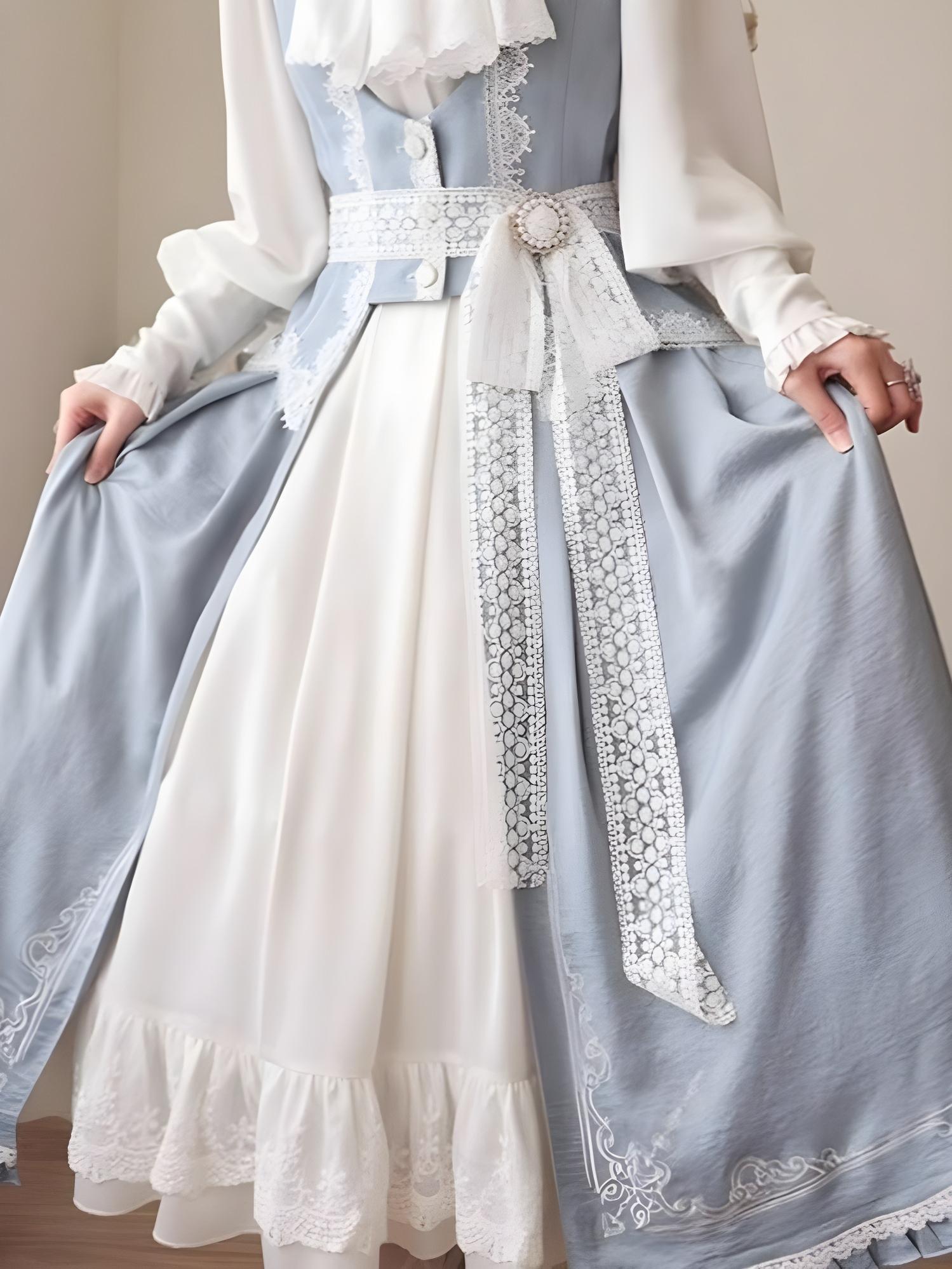 Classic Lolita Skirt Set Elegant Winter Cape