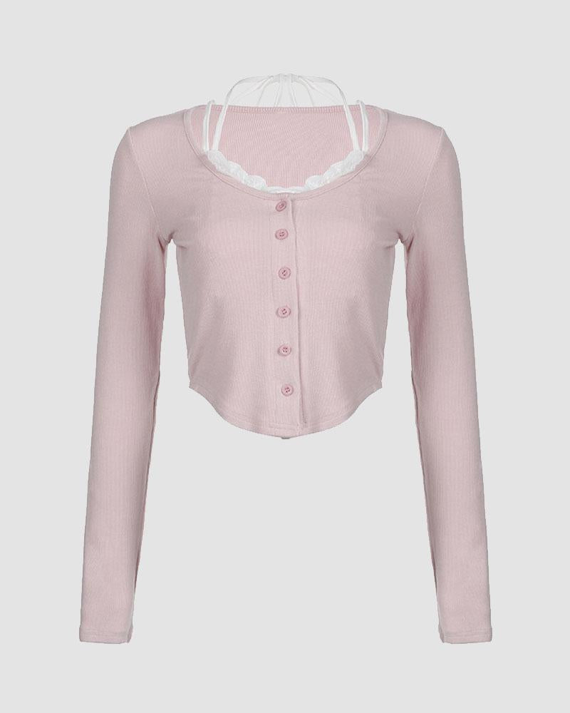 Unmaker Pink Long Sleeve Top Pink