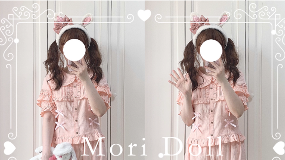 Kawaii Lolita Rabbit Ears Short Sleeve Shirt Multicolors