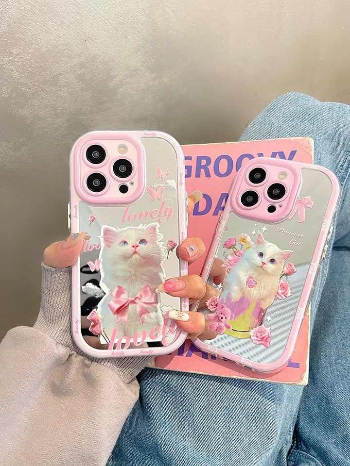 Pink Cat iPhone Case