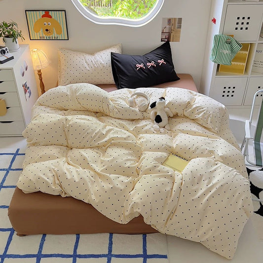 Brown Polka Dot Bedding Set