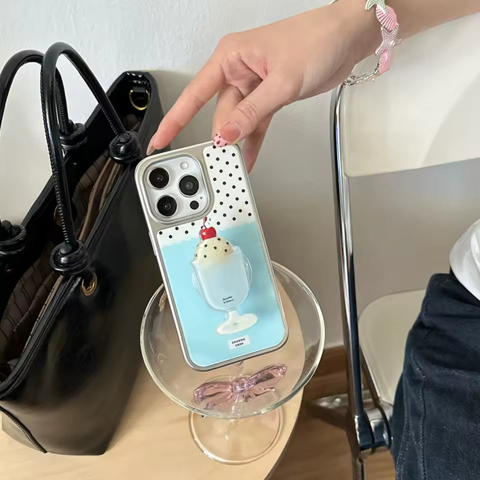 Ice Cream Pastel Blue iPhone Case