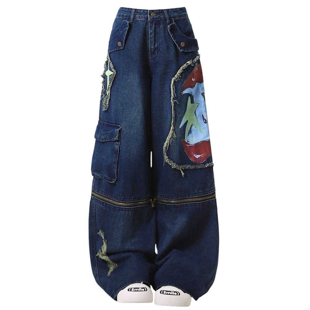 Apple Core Graffiti Cargo Jeans