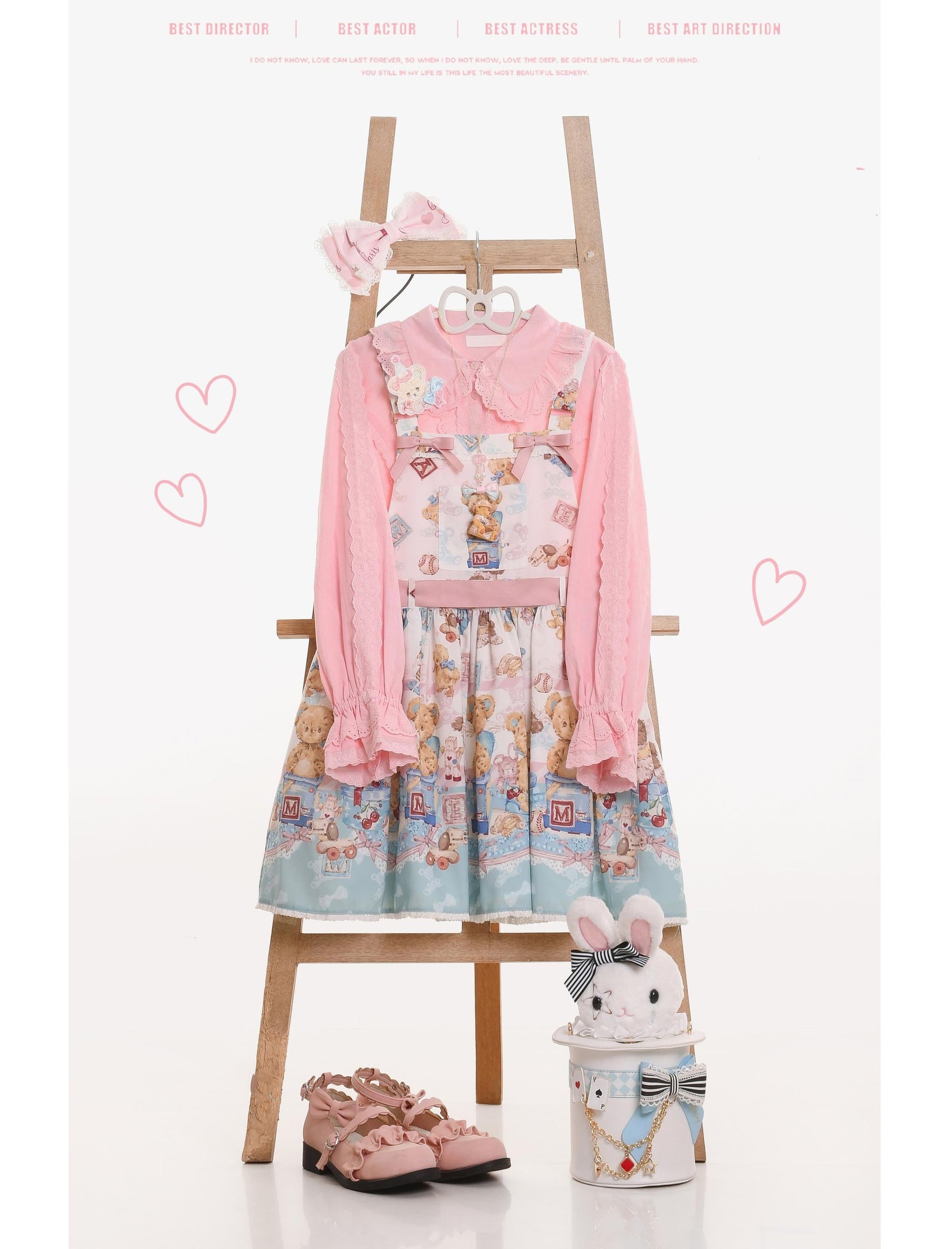 Kawaii Lolita Blouse Soft Girl Bubble Puff Sleeve