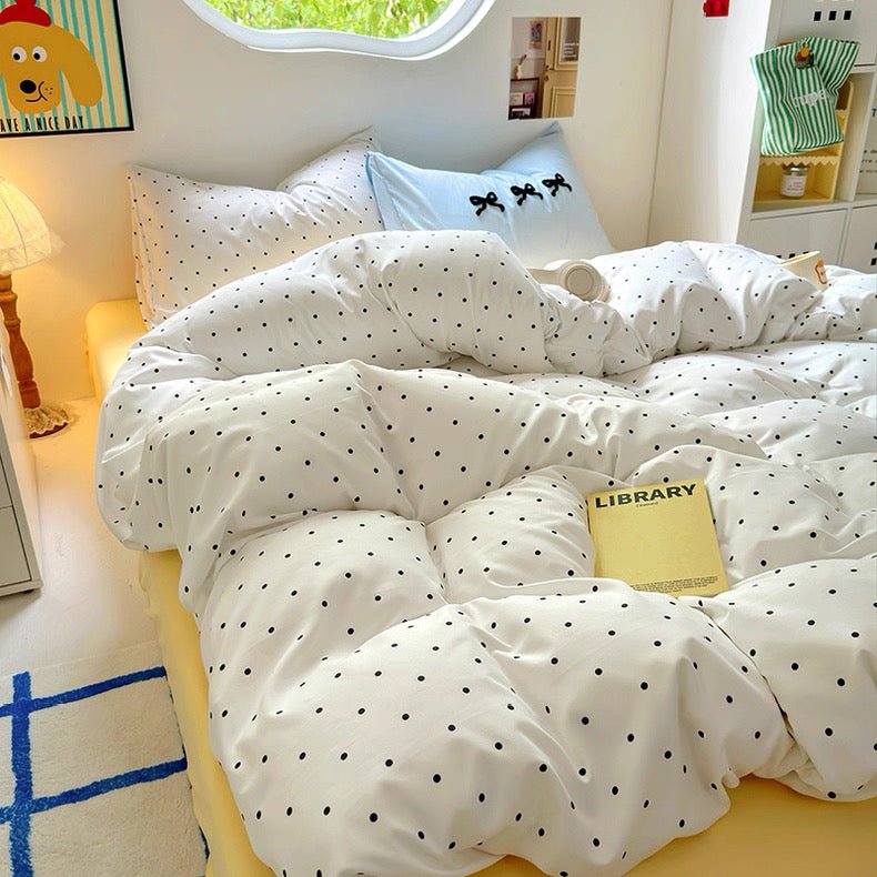 Brown Polka Dot Bedding Set
