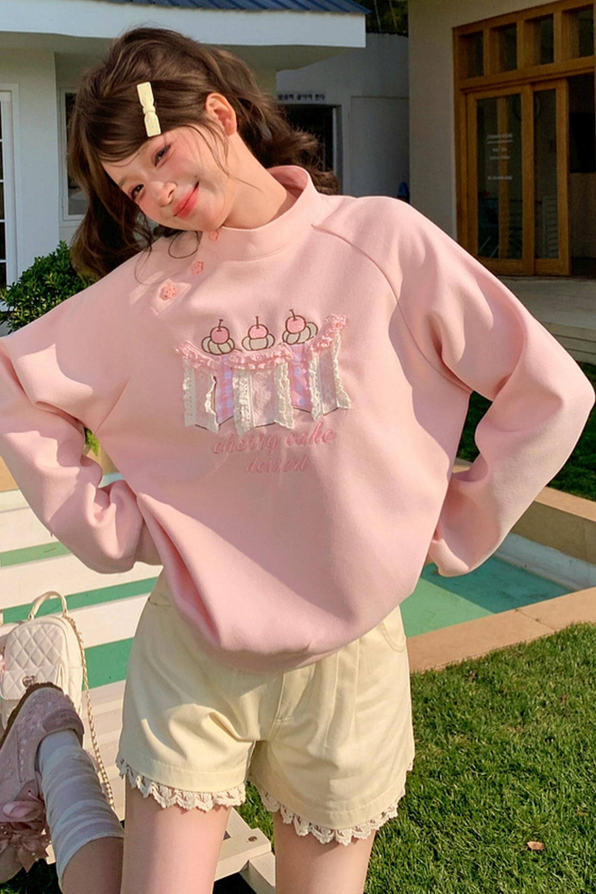Embroidered Mori Girl Sweatshirt