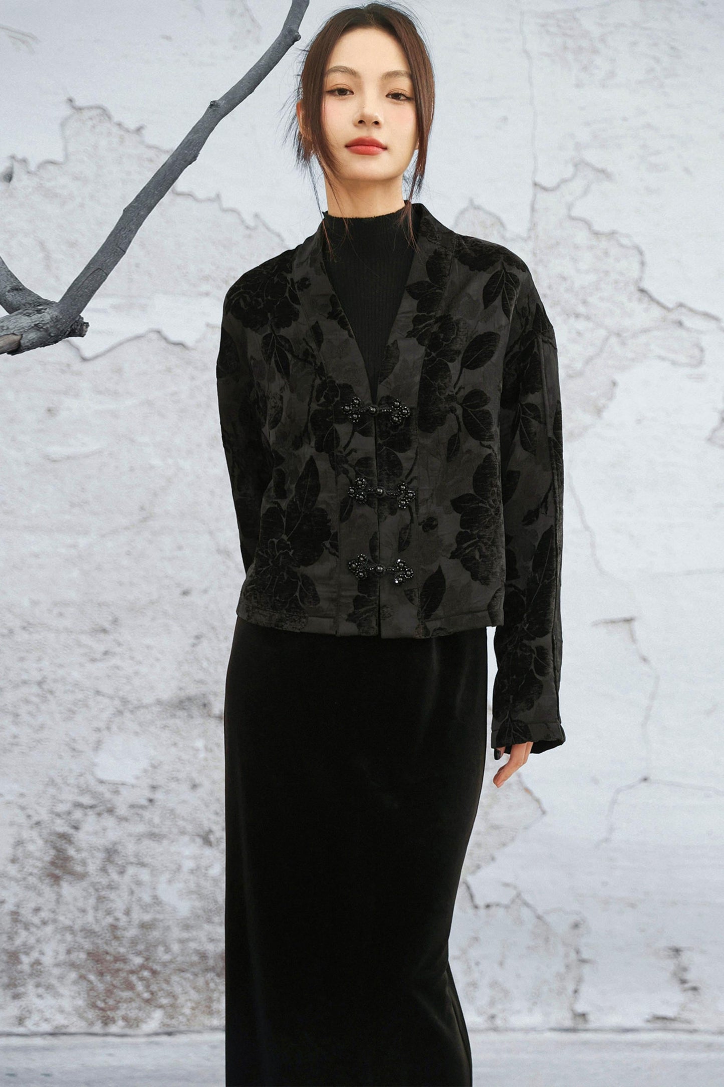 Edgy Jacquard Jacket