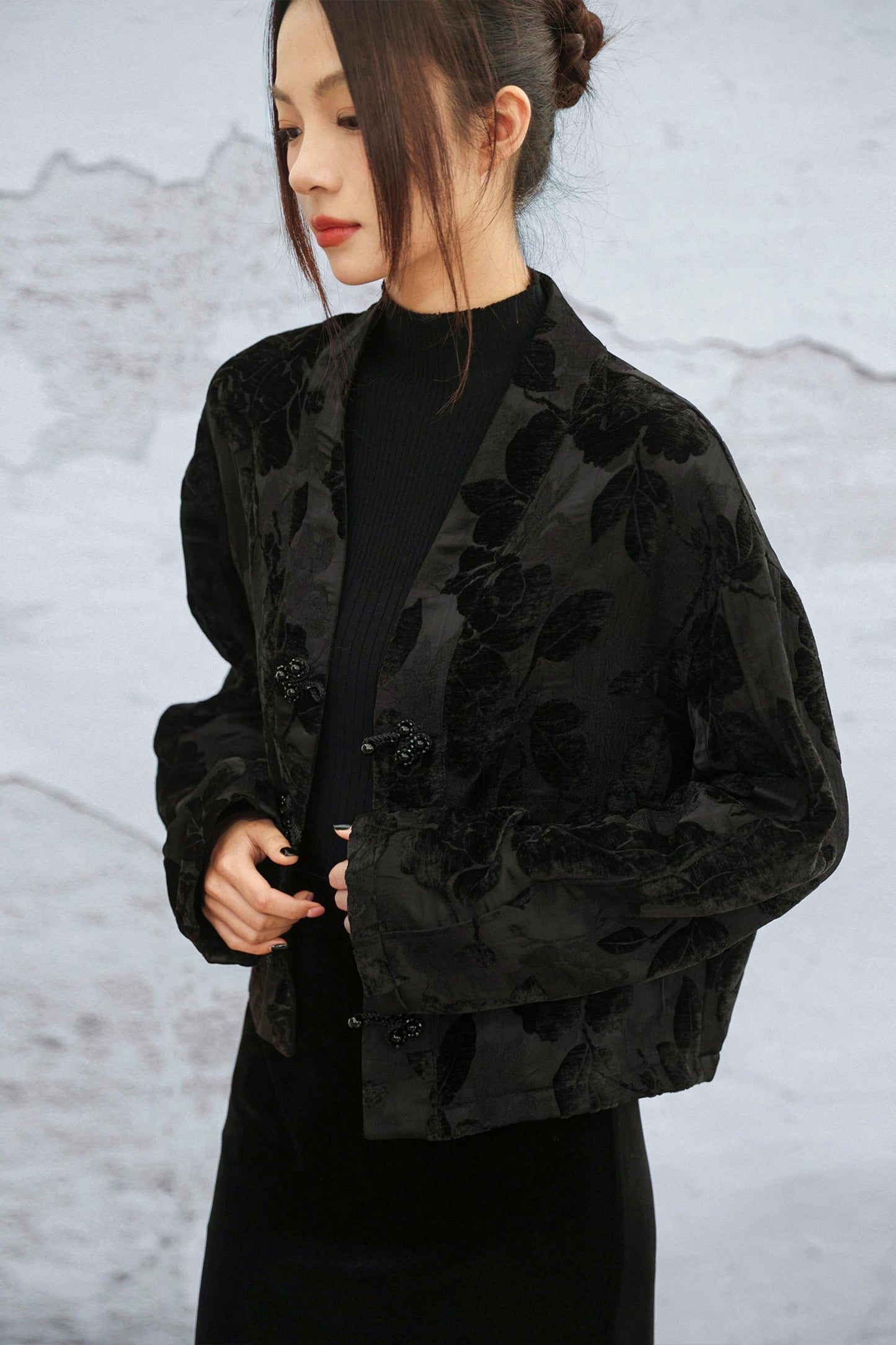 Edgy Jacquard Jacket