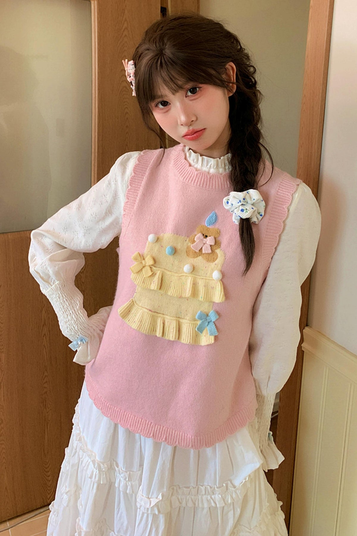 Mori Girl Knitted Vest + Dress