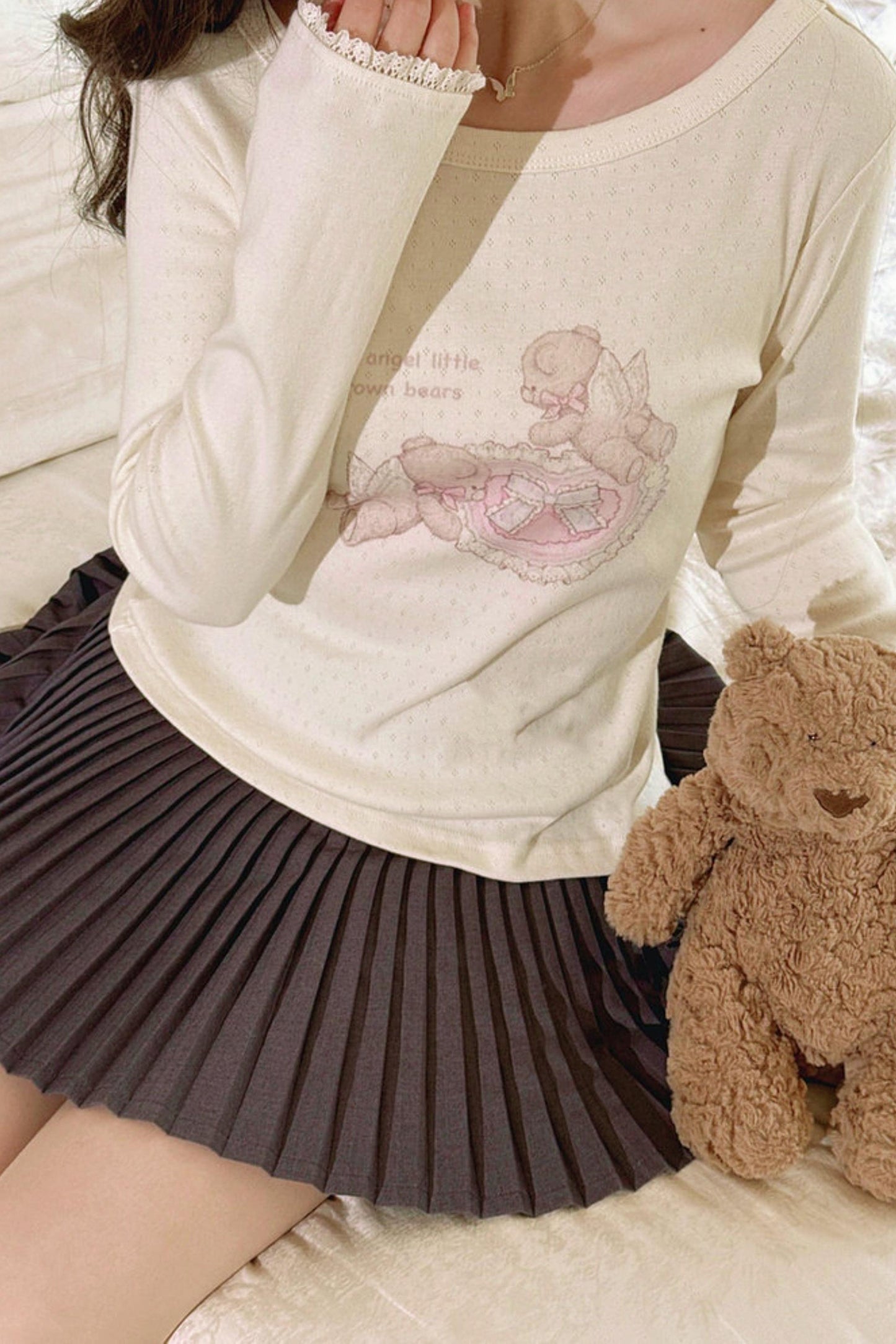 Lace Patchwork Angel Bear Top