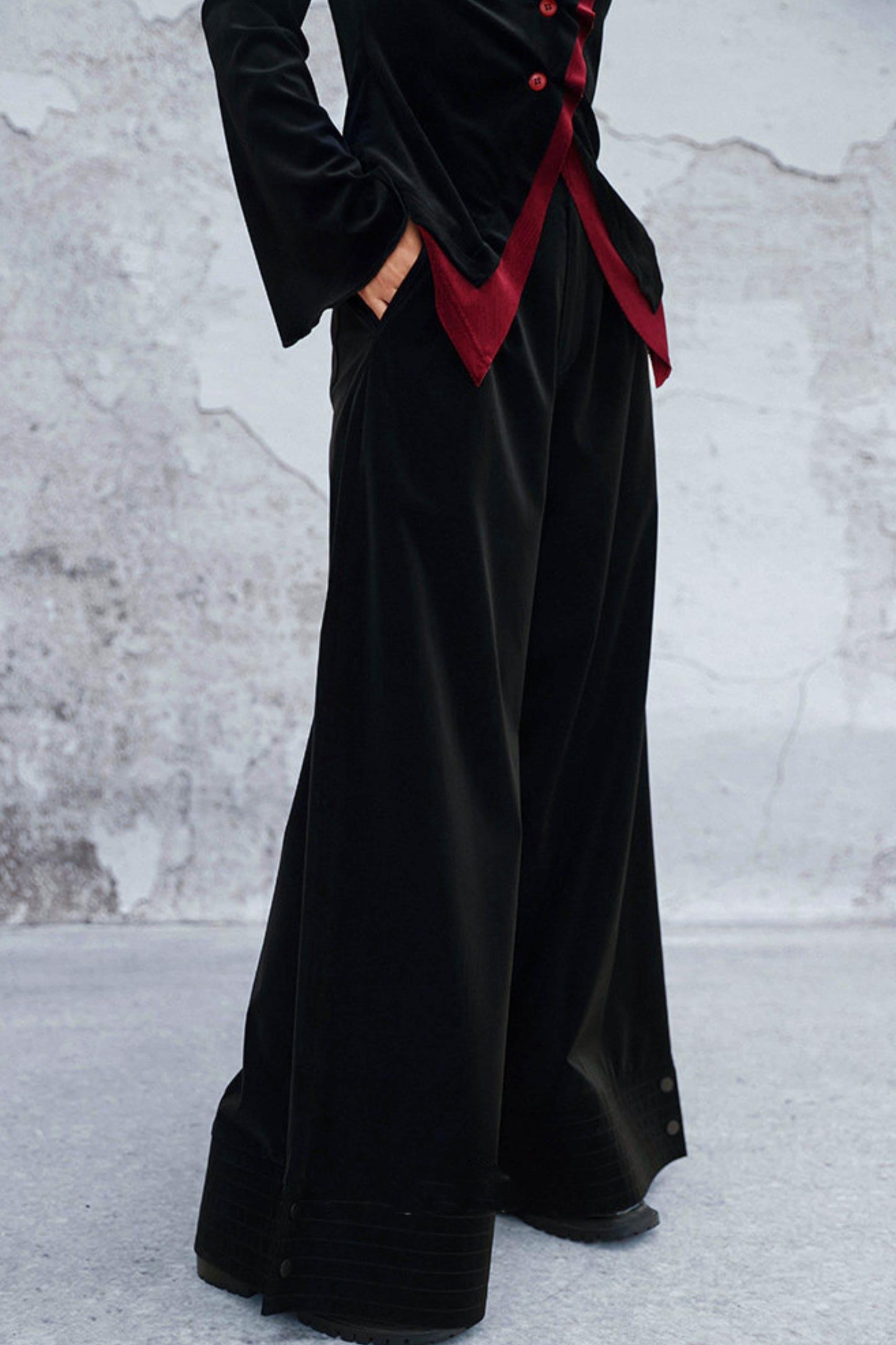 High Waist PU Coated Pants