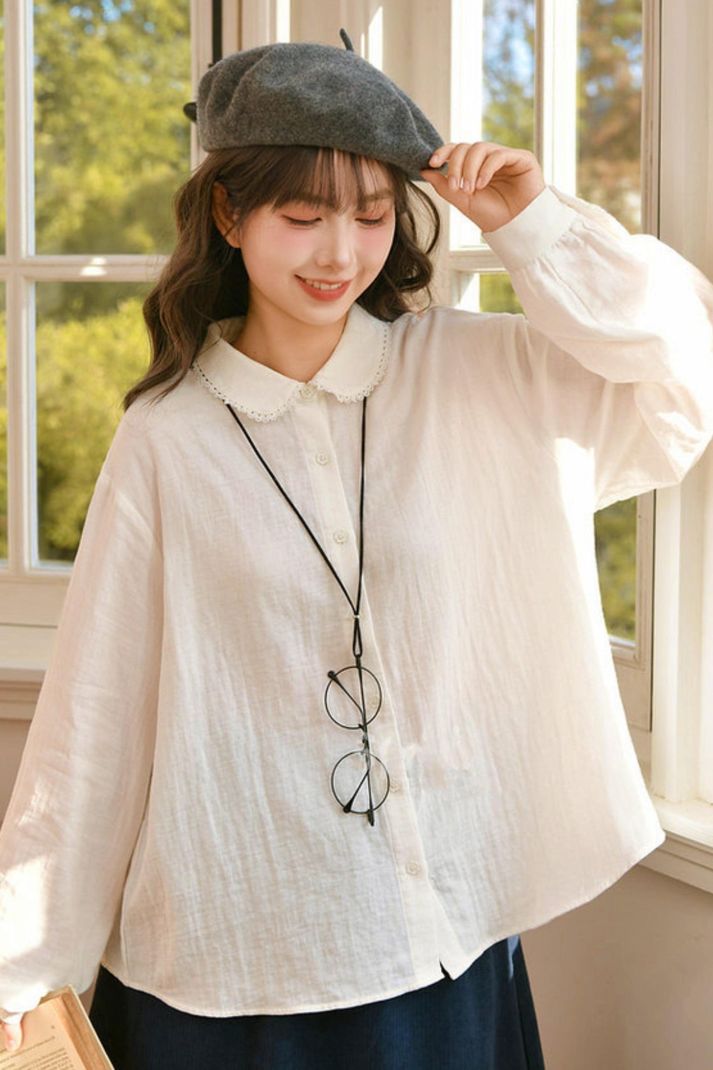 Cotton Dull Color Blouse