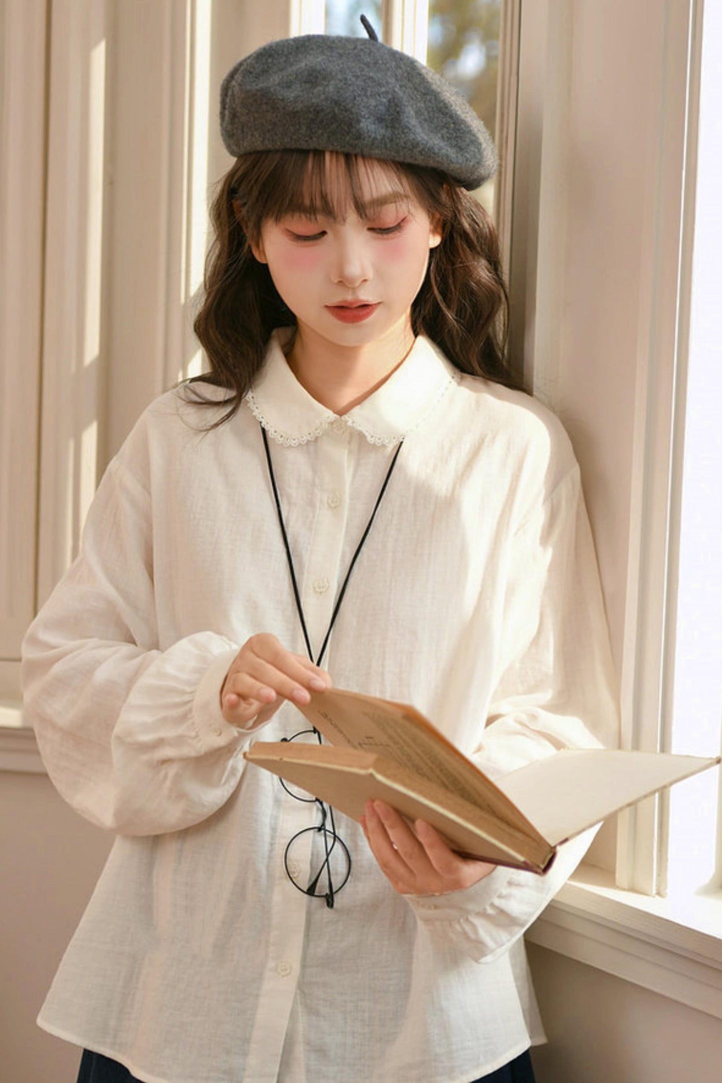 Cotton Dull Color Blouse